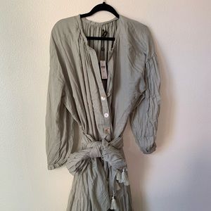 Anthropologie dusty green dress